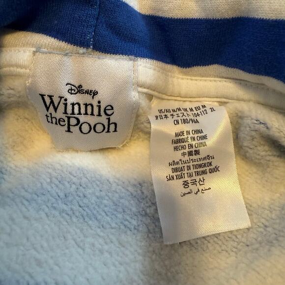 Winnie the Pooh Blue and White Striped Hoodie Medium SOLD OUT Disney Parks VGUC - Picture 7 of 8